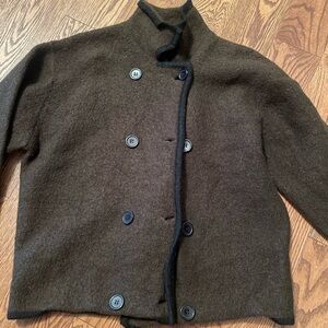 Brown Double-Breasted Jacket